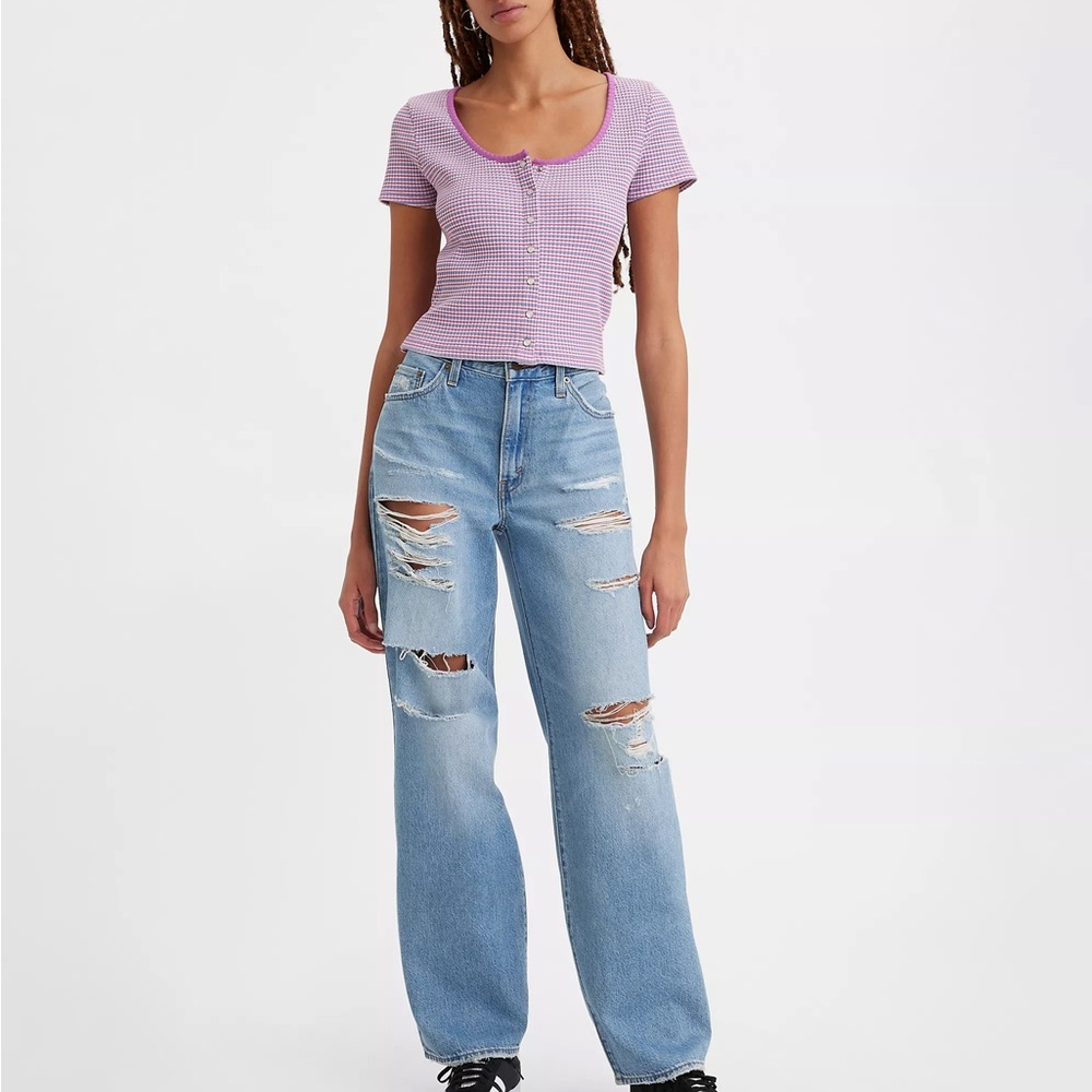 Levi’s Premium Baggy Dad Womens Jeans in Mowed Over Size 26 34